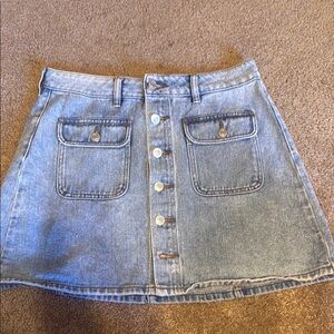 Pacsun Denim Button-Front Skirt
